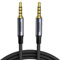 UGREEN Cable Auxiliar TRRS de 3.5 mm para Micrófono Minijack 4 Pines 3.5 Macho Audio Estéreo HiFi para Radio de Coche Cascos PS5 Xbox Reproductor DVD Altavoz PC TV (1M)