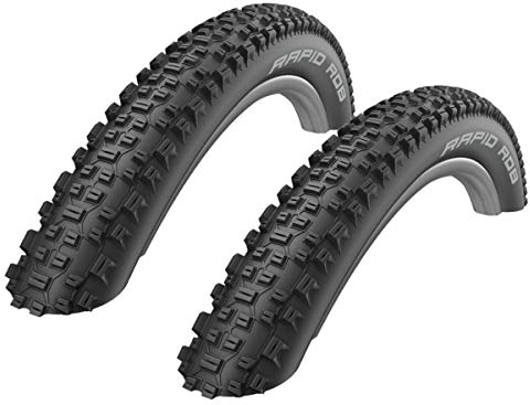 Velo.Set 2 x Schwalbe Rapid Rob MTB Reifen // 57-584 (27,5×2,25'), Ausführung:Schwarz