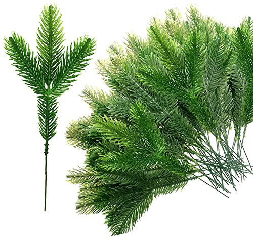 36 Pezzi Artificiale Pino Rami Albero,Ramo di Abete in Plastica,Rami di Pino Artificiali,Aghi Di Pino Plastica Per Feste Decorazione Del Soffitto Natale Decorazione Del Pendente Layout Di Scena