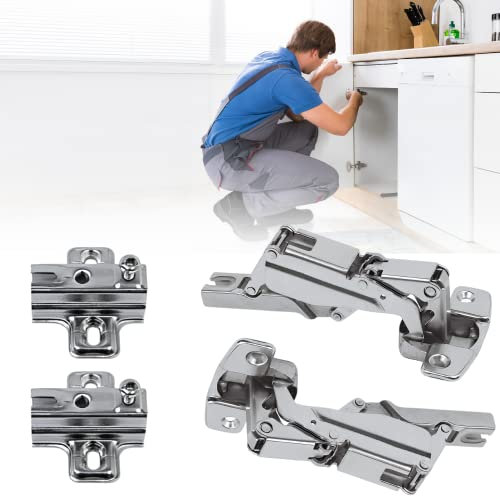 Coppia Cerniere per Mobili Scolapiatti Apertura 165° Tazza 35mm con Basette Slide-On Incluse - Made in Spain, Montaggio Facile Per un Accesso Ampio e Agevole