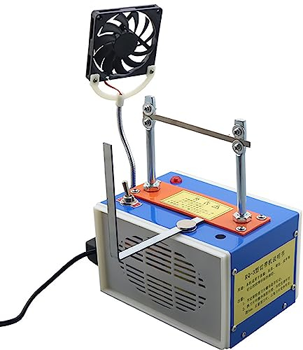 JOSBY Coupe-Corde électrique Portable, avec fusible à Lame et Ventilateur, Machine de découpe de Corde à Couteau Chauffant, kit d'outils de Coupe pour Montage sur Banc pour Ruban de Ceinture 220v