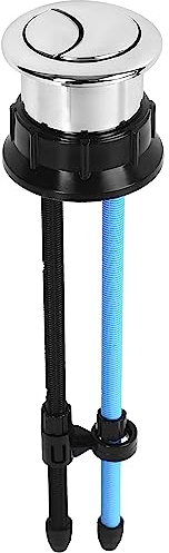 Bouton de chasse d'eau double poussoir de rechange pour réservoir de toilettes avec filetage rond 3.8cm (lot de 1)