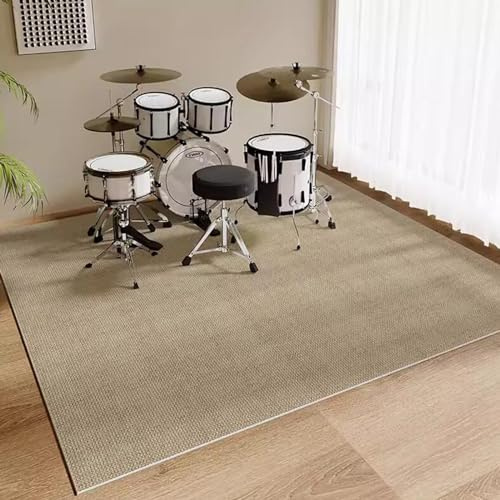 PPGE HOME Drum Rugs Non-Slip Blanket for Electronic Jazz Drum Kit Bass Drum Snare and Other Musical Instrument Mat - Rectangle Drum Carpet(Size:140×160cm,Color:C)