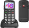 Tosaju 4G Big Button Mobile Phone for Elderly Senior Cell Phone Basic Mobile Phone Unlocked Sim Free Senior Mobile Phones Easy to Use Pay as You Go 1.77 LCD Display SOS Button 1000 mAh Battery-Black