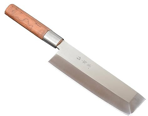 LIUJOU Couteau Sashimi japonais 5CR15 en acier inoxydable Deba Sushi Chef couteau de cuisine for trancher le saumon et le poisson, couperet à tête