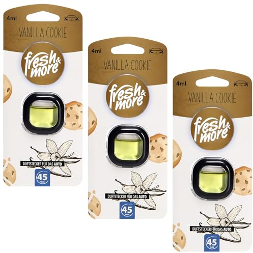 Fresh & More Auto-Lufterfrischer Vanilla Cookie 4ml (3er Pack)
