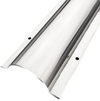 LYUCAYHQ Edelstahl-Kabelkanal für Außenbereich - Überstreichbarer Kabelbogen für Fußboden (100 x 12 x 3.3cm / 39 x 4.7 x 1.3in)