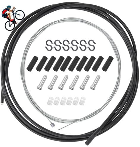 Fahrrad Bremse Kabel Gehäuse Kit, Fahrrad Bremskabel Innenzug Set, Universal Fahrrad Schaltzug Set, Fahrrad Bremsseil Hinten Set, Fahrrad Bremskabel Ersatz für Rennrad Mountainbike