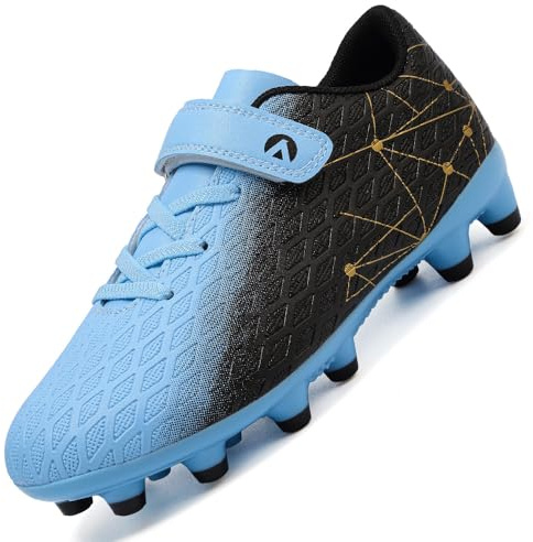 LECYGNB Bottes de football pour garçons et filles - Chaussures d'entraînement athlétique Astro Turf - Chaussures de football pour adolescents - Pour compétition intérieure et extérieure - Unisexe,