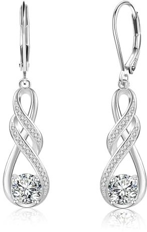 ALEXCRAFT Boucles d'oreilles Femme Argent Pendantes 925 Post Longues Boucles d'oreilles Femme Zircone Boucle D Oreille Strass Longue Femme En Argent