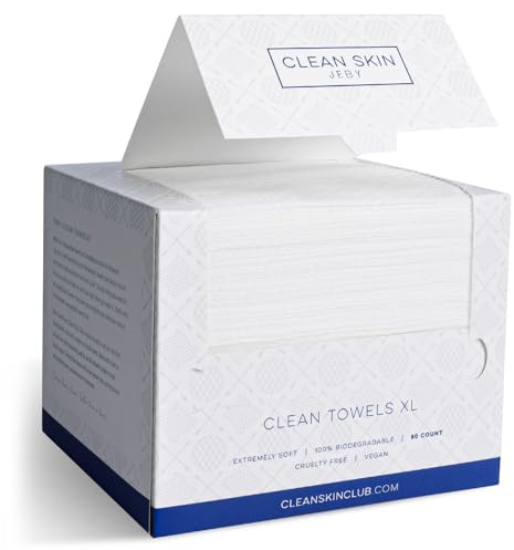 LOPHE Toallas Desechables Faciales, 50 Piezas Toallitas Desmaquillantes, Toalla Limpieza de Uso Húmedo y Seco, Biodegradables Toallitas para Limpieza Facial, Toalla Cara para la Piel Sensible Del