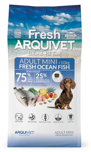 Arquivet Fresh MINI Ocean Fish - Pesce fresco dell'oceano - Cibo semi-umido per cani di piccola taglia - 1 kg