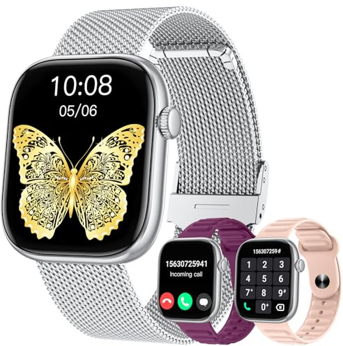 Smartwatch Donna Orologio con Chiamate Bluetooth: 1.83 Smart Watch con Quadrante Dinamico Contapassi Monitoraggio Sonno Sportivo Fitness Tracker IP67 impermeabile AI Vocale Compatibile Android iOS