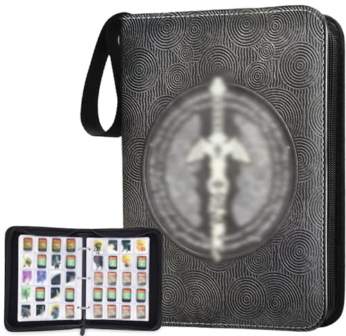 LuxVrilian Album da collezione per carte Amiibo, 400 carte collezione album porta per gioco Amiibo Mini NFC Switch (3,8 x 3,3 cm)