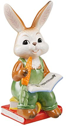 Goebel Ostern Figur Osterhase, Porzellan, Mehrfarbig, 6.5x7x13.5 cm