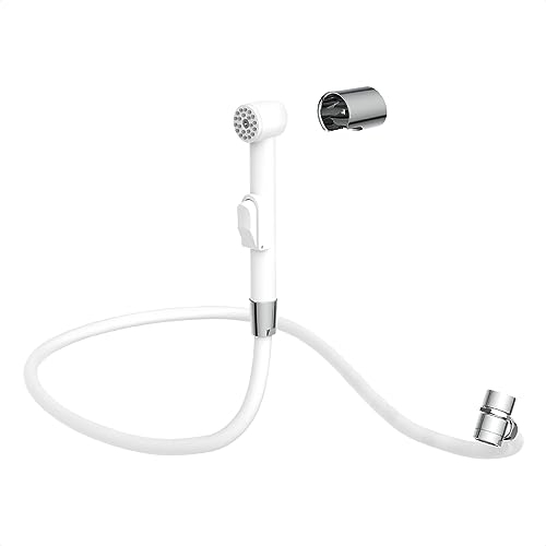 EISL DX25W-A lavabo, teleducha para cocina, baño, lavadero o taller, ideal para reequipamiento, fácil de usar, juego con manguera y adaptador para todos los grifos estándar, blanco