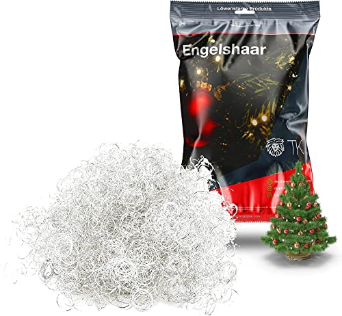 TK Gruppe Timo Klingler 5X capelli d'angelo ricci lametta per decorazioni natalizie e avvento (5X argento)