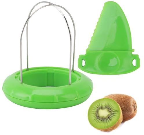 Kiwi Pelapatate Mango Affettatrici Separatore Portatile Acciaio Inossidabile Frutta Tagliata Strumento Verde Kiwi Mango Pelapatate Splitter Frutta Cutter Divisore Cuber Piccolo Strumento di Carotaggio