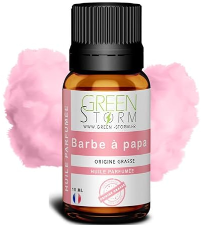 Huile PARFUMÉE Barbe à Papa 10 ML, Huile Essentielle - Diffusion, Cosmétique, Massage, Bain aromatique - DIY Bougie, Savon, Crème, Huile, Lotion - Peau Cheveux Green-Storm