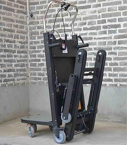 PRUJOY Escalador de escaleras eléctrico Tipo Oruga, escaleras automáticas de Subida y Bajada, artículos Pesados ​​Plegables, electrodomésticos, Materiales de construcción, camión de Cemento (24V36AH)