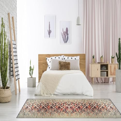 LIJIAO Teppich Läufer, Küchenmatte 50 x 290 cm rutschfest & Antistatisch In- & Outdoor Teppich Teppichläufer auf Maß mit Rutschfester Unterseite für Flur & Wohnraum, G