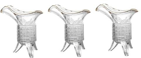 Cabilock 3 Piezas copa de vino de cristal whisky glass whiskey glass copas de jerez soju vasos de vidrio decoración exquisita copa de cristal copa de vino de Anticuado copa de coctel