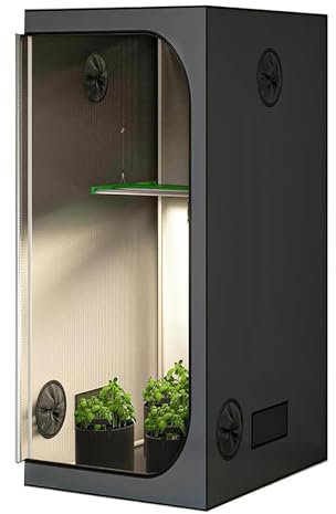 YYLDPFDC Tente de Culture 60 x 60 x 140 cm, Chambre de Culture Intérieur, Chambre de Culture avec Trou de Ventilation, Mylar hautement réfléchissant pour Plantes hydroponiques d'intérieur