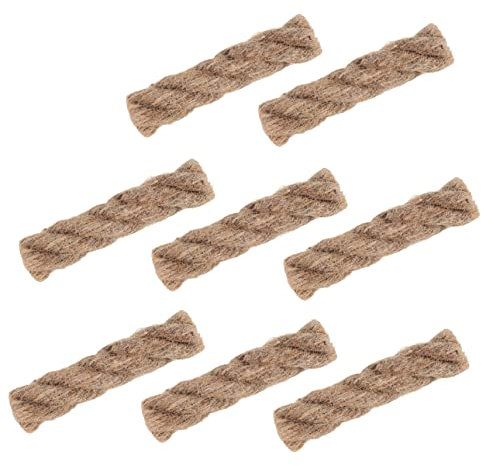 8Pcs Outdoor Fire Starter Rope Set Hemp Rope Fire Lighter for Camping and Survival for BBQ and Hiking