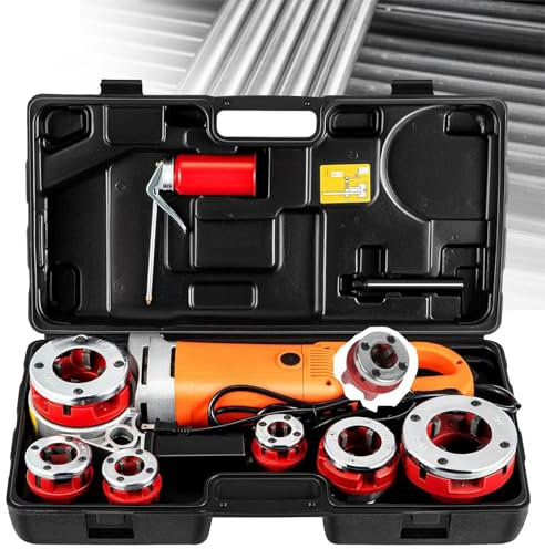 Filiera Elettrica per Filettatura Di Tubi Filettatrice elettrica portatile per tubi Filettatrice elettrica per tubi, Filettatrice per tubi da 2300 W, Kit di azionamento elettrico portatile p