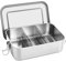 Lunch Boxin in Acciaio Inox：1400ML Schiscetta Pranzo Riscaldabilecon con 2 Scomparti Rimovibili Impermeabili - Portavivande in Acciaio Inossidabile 100% Senza BPA e Plastica - Ecologico Durevole