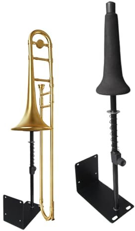 Supporto per tromba, supporto da parete per tromba, supporto per trombone, con 4 viti, per esposizione di strumenti musicali, salvaspazio per casa, studio, sala musica, camera da letto