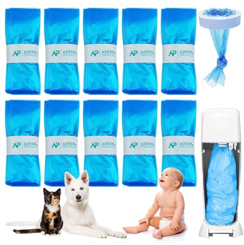 Nappy Bin Refill Bags – 10 Pack, 9m Each, Universal Fit – Compatible with Tommee Tippee & Angelcare, Blue LEPE Material, Odour Control