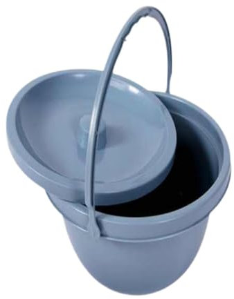 MagiDeal Pot de Chambre pour Toilettes avec Poignée et Couvercle Hermétique, Seau Toilette, Seau Hygiénique Adulte, Facile à Nettoyer, Commode de Chevet, Seau à Pipi pour Chambre, Voiture, Maison