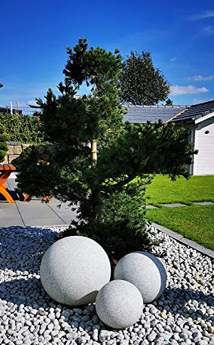 Trango 3er Set 202530G IP65 Gartenkugel in 20/25/30cm Ø *NATURE* Kugelleuchte in Granitstein-Optik mit ca. 5 Meter IP44 Kabel Kugellampe, Gartenleuchte, Außenleuchte, Leuchtkugel ohne Leuchtmittel