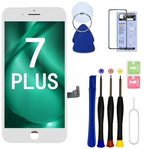 SIMDOG for iPhone 7 Plus Screen Replacement Kit,5.5 Inch 3D Touch LCD Digitizer Display for iPhone 7 Plus,with Repair Tools Kit (White)