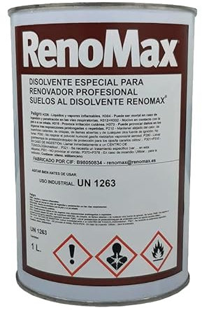 Renomax - Disolvente para Resinas de Hormigón Impreso | Mejora la Aplicación y Durabilidad, Compatible con Resinas al Disolvente | Resina Hormigon, Suelos Porosos y Exteriores, Fácil de Aplicar | 5L