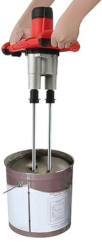 Mezclador de hormigón de 1800 W, mezclador de 6 velocidades, mezclador de mortero con dos asas, mezclador de mortero de doble polo, utilizado para mezclar pintura, cemento, tinta, yeso, cemento