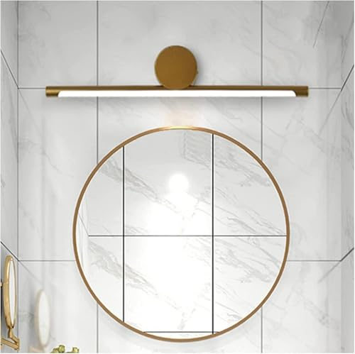GWJKG Luxury American Gold Mirror Front Home Waterproof Fog Makeup Lamp with Art Display for Dormitory Bedside Wall Light and Museum Mural.