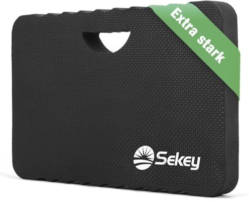 Sekey Cuscino per ginocchia, 1 pezzo, spessore extra 40 mm, per giardino, lavoro, ginocchia, antiscivolo, impermeabile, multifunzionale, per giardino, casa, officina e yoga, 43 x 28 x 4 cm