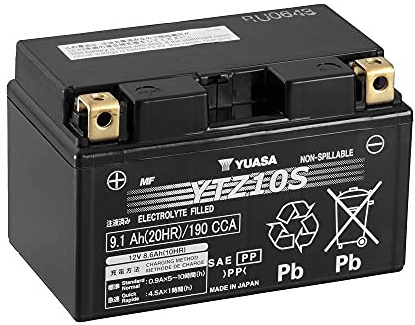 Yuasa YTZ10S AGM Motorcykelbatteri - Underhållsfri - 12V 8 Ah - Storlek: 150 x 87 x 93 mm Kompatibel med KTM All SM 625 2003-