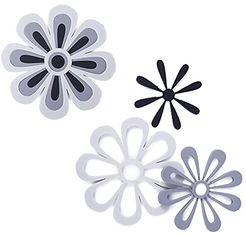 DELILONG Untersetzer Topf Topfuntersetzer Hitzebeständig überkochschutz Silikon (Grau)