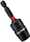 HAUTMEC Quick Release Bit Holder, 1/4 Hex Shank Drill Bit Extension, One-Touch Quick Change Screwdriver Adapter, Durable SCM440 Alloy Steel, HT0162-SH