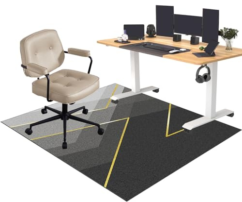 CCTSA 120 x 140 cm Tappetino Protettivo per Pavimenti Duri/Tappeto sotto Scrivania/Tappetino per Sedia da Ufficio/Tappeto per Sedia Gaming/Protettivo Salvapavimento/Tappeto Sedia Parquet