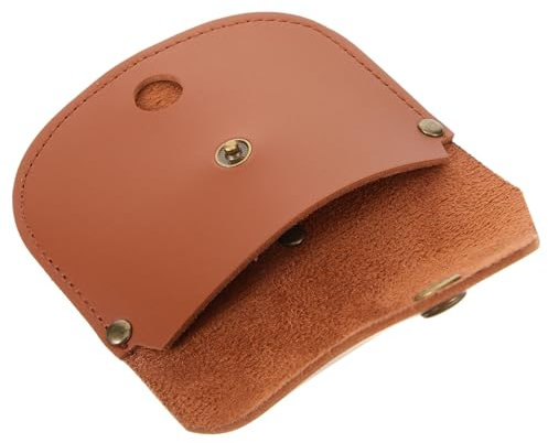 DEARMAMY Custodia per Orologio da Tasca in Pelle Marrone per Uomo Custodia per Orologio da Viaggio E Campeggio