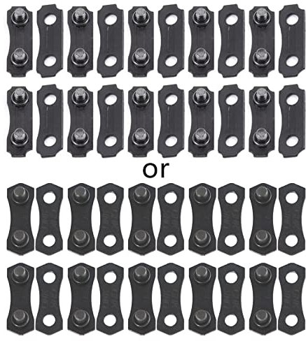 Kits de reparación de cadena de motosierra 3/8, pieza de eslabón para correas de amarre de eslabones 3/8 tipo .043 .050, color negro, 10 juegos