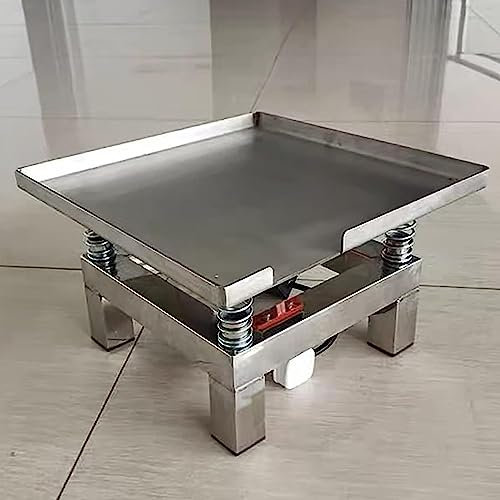 YCNLYSSR Table vibrante pour béton, Petite Machine vibrante 35 x 35 cm, Plate-Forme vibrante à Plaque Plate 3 000 TR/Min, Mini vibrateur en Acier Inoxydable