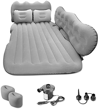 Ergocar Auto Luftmatratze Camping Matratze Aufblasbar 2 Personen mit Kissen Luftmatratze SUV MPV Aufblasbares Sofa Matratze Aufblasbar Gästebett Outdoor Reisen Sandstrand(M-Grau)
