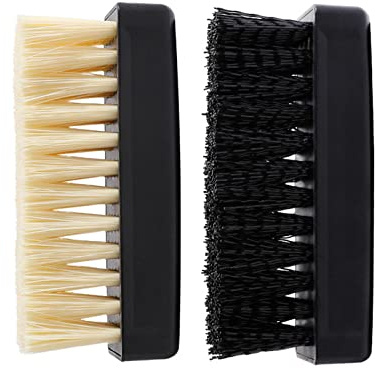 GUZI 2Pcs Professional Cleaning Shoe Brush Plastic Soft Brush Hard Brush Household Cleaning Set Shoe Care Leather Care Shoe Brushes for Cleaning