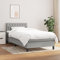 Festnight Polsterbett 90 x 200 cm, Komplett-Set Mit Matratze, Lattenrost, Boxspringbett, Hellgrau#3