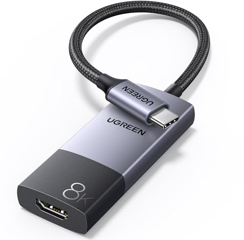 UGREEN USB C HDMI Adapter 8K@60Hz 4K@144Hz 2K@240Hz, Thunderbolt 3/4 auf HDMI Adapter Kompatibel mit iPhone 17 Plus Pro Max MacBook Pro Air M3 M2 iPad Pro Air Galaxy S24 S23 Ultra